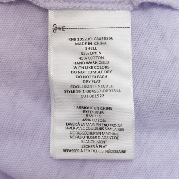 Current/Elliott Lavender Pacific Avenue Linen Blend T-Shirt Dress Size Large - Picture 7 of 12
